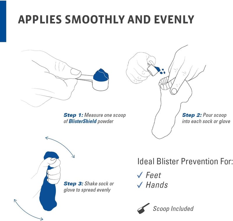 2Toms BlisterShield Advanced Blister Prevention Powder - 2.5 oz (70 g) - Image 4
